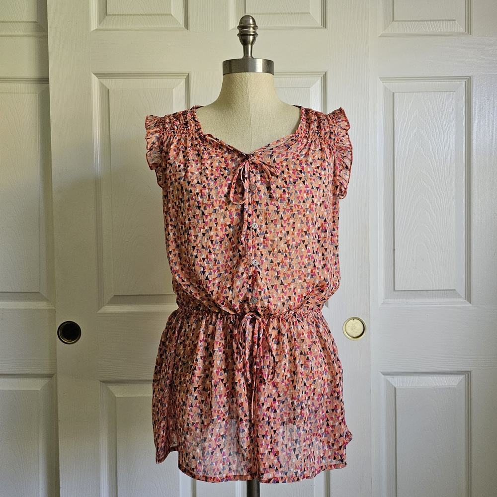 Mossimo Supply Co. Pink Patterned Blouse